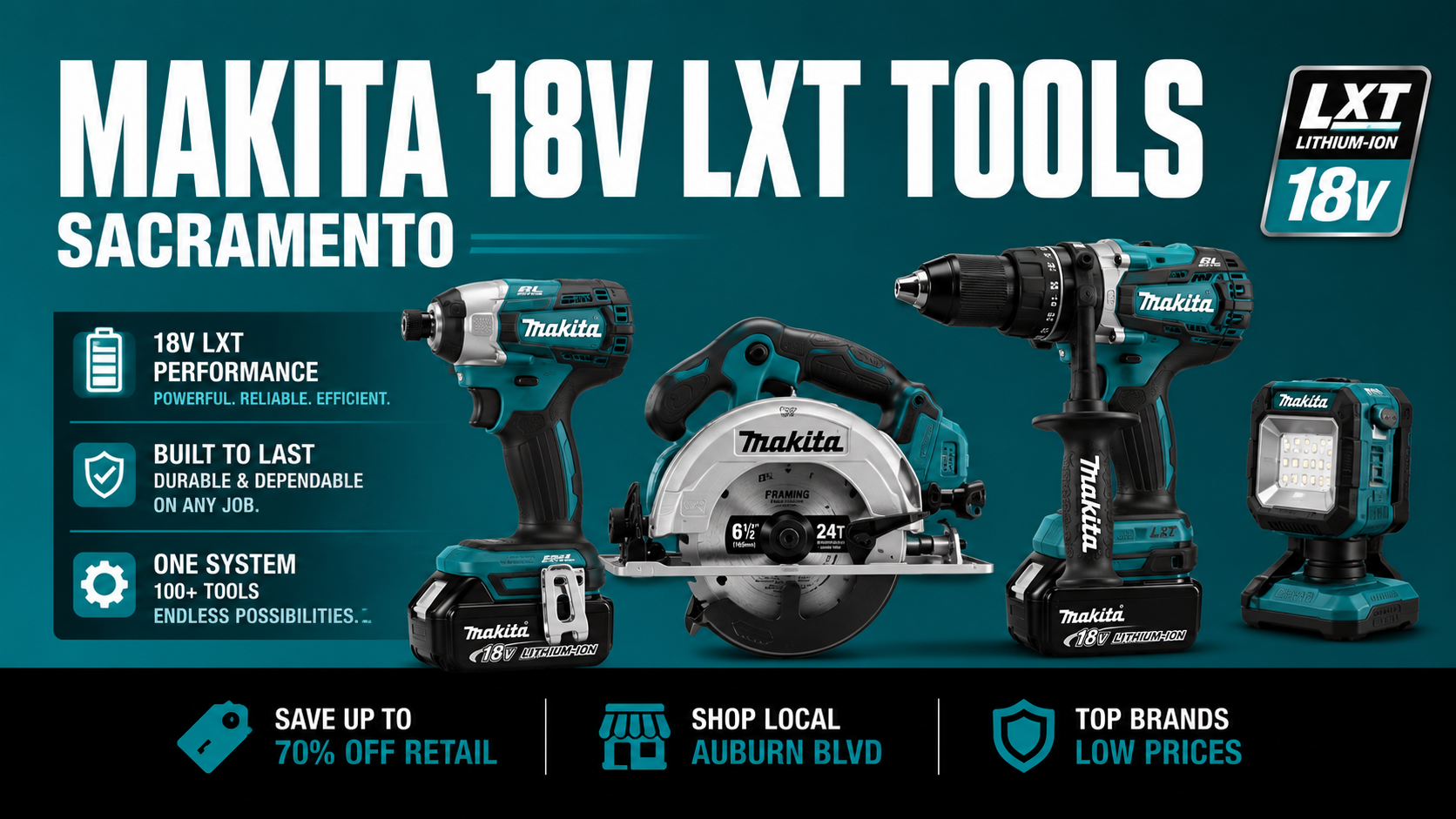 Makita 18V LXT Tools in Sacramento: What DIYers and Contractors Need to Know
