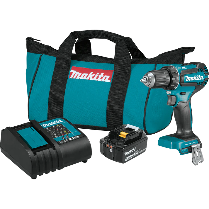 Makita XFD131 18V LXT Lithium-Ion Brushless Cordless 1/2 in. Driver-Drill Kit (3.0Ah) (Factory Serviced)