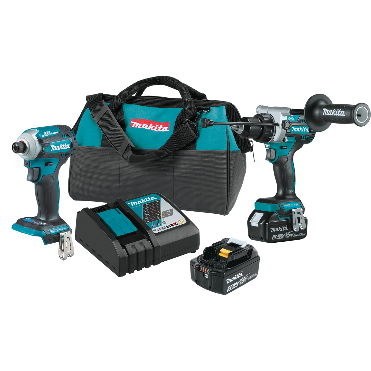 Makita XT288T-B 18V LXT® Lithium‑Ion Brushless Cordless 2‑Pc. Combo Kit (5.0Ah)