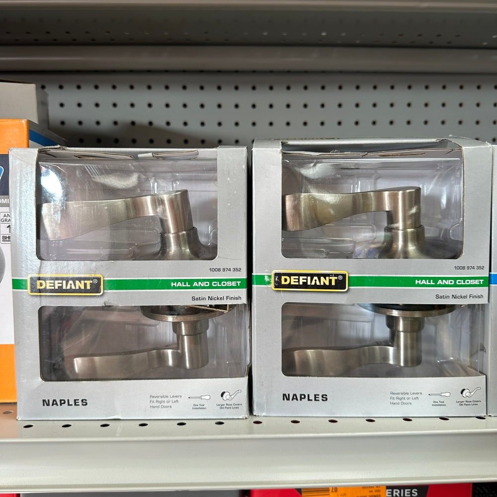 Defiant Naples Satin Nickel Hall/Closet Door Handle (1008974352)