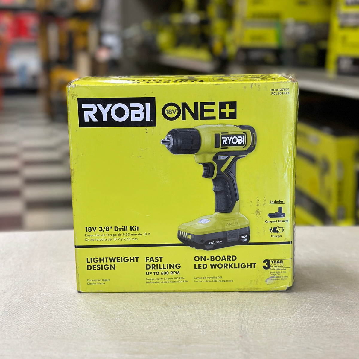 Ryobi 18V ONE+ 3/8 Drill Kit
