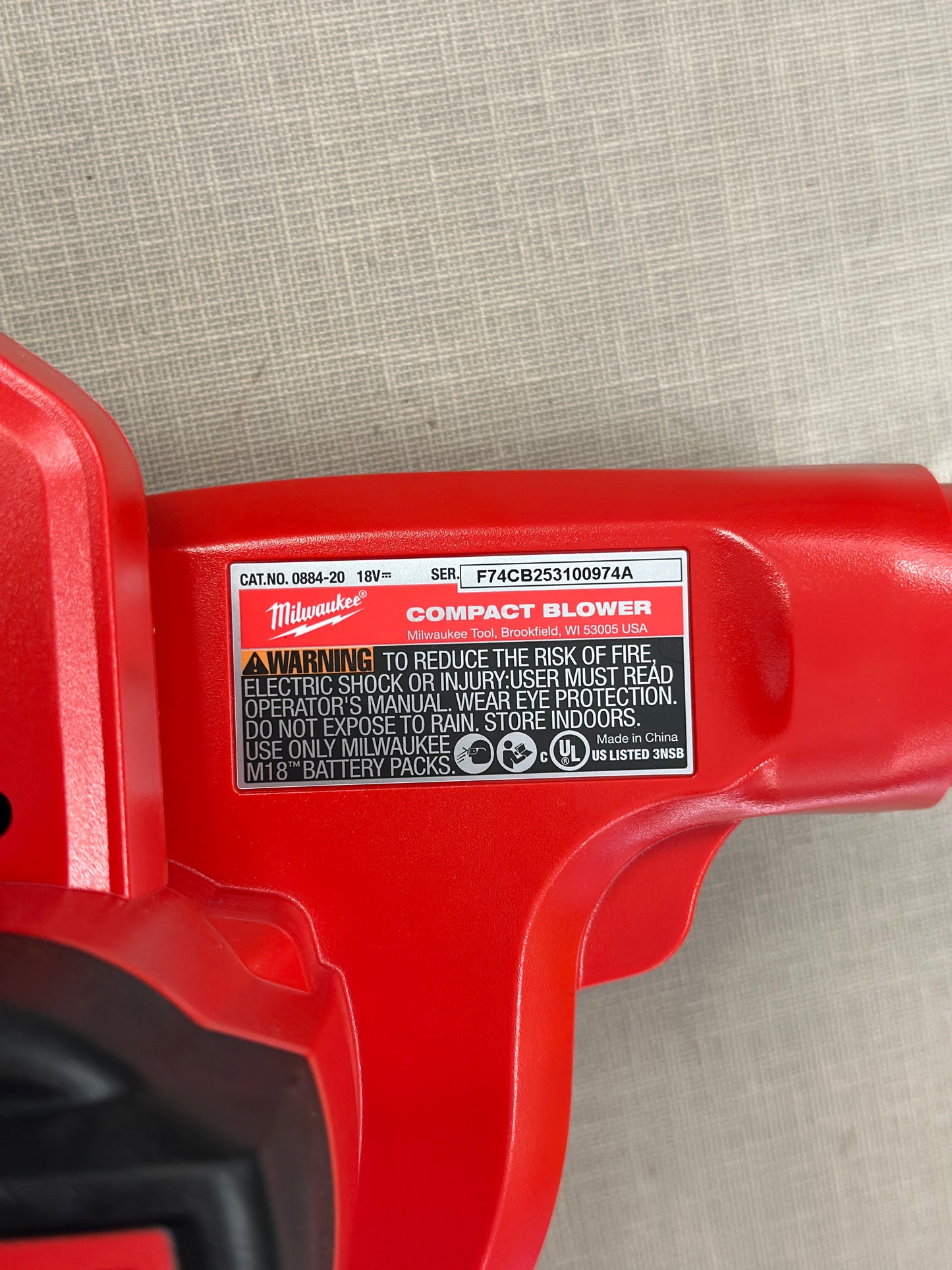 Milwaukee M18 Cordless Compact Blower – High-Performance Portable Air Blower