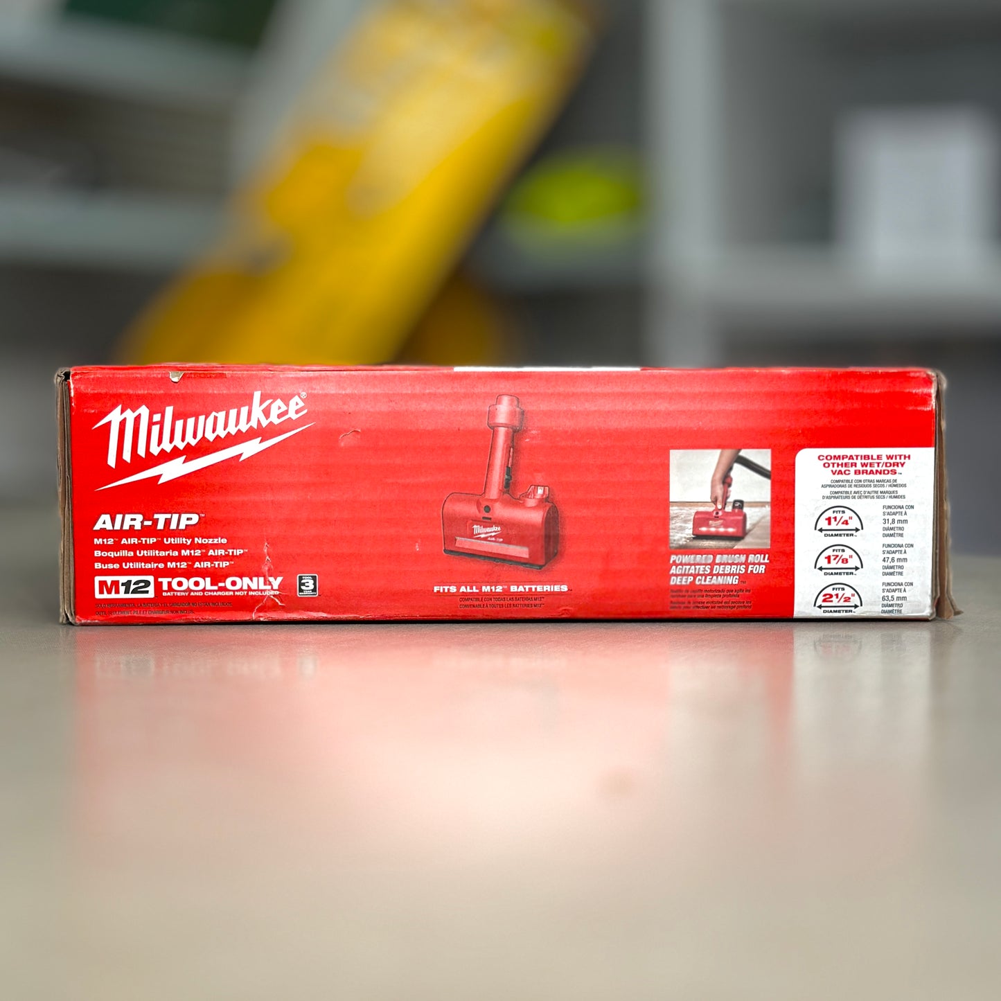 Milwaukee M12™ AIR-TIP™ Utility Nozzle (0980-20) – Powered Brush Roll Attachment | Tool-Only