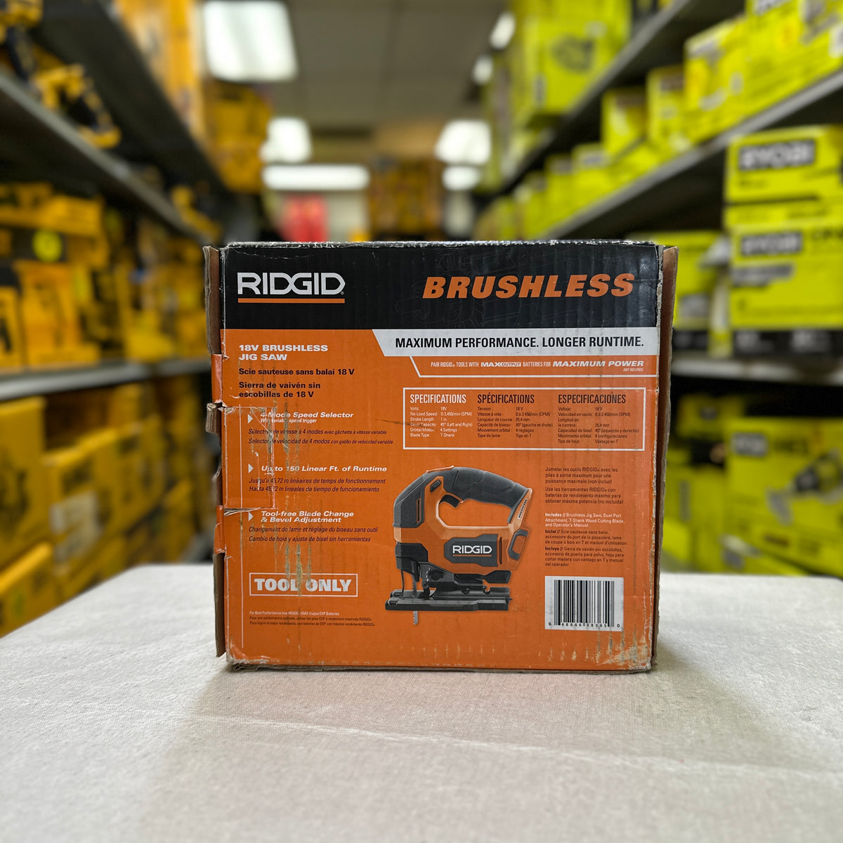 RIDGID 18V Brushless Jig saw (Tool Only)