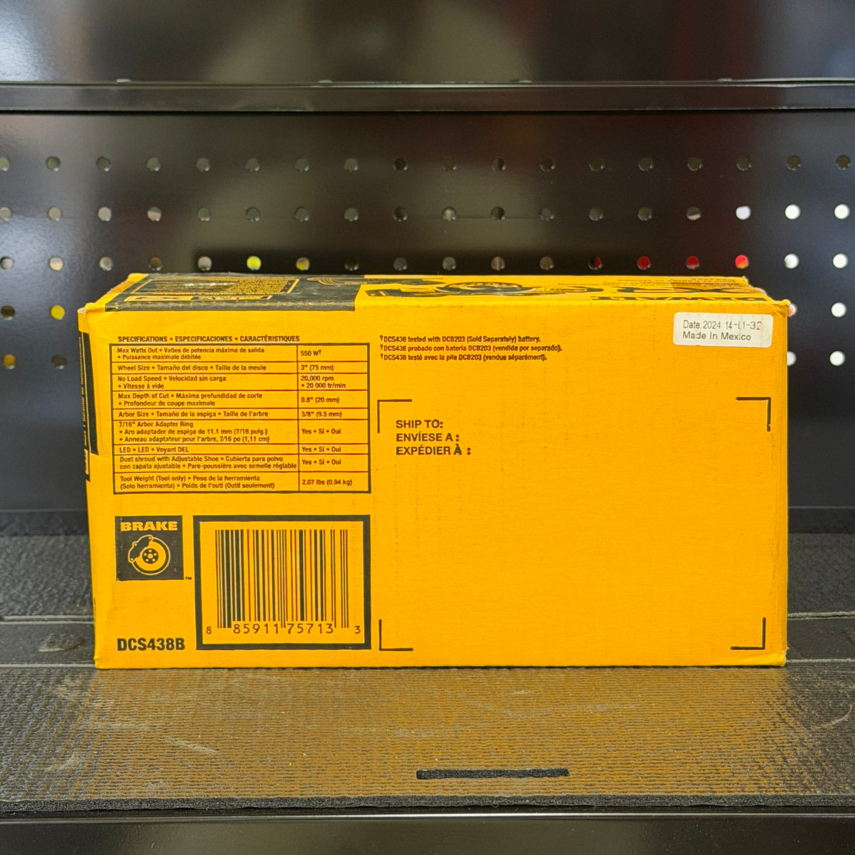 DEWALT DCS438B 20V MAX XR Brushless 3-Inch Cut-Off Tool (Tool Only)
