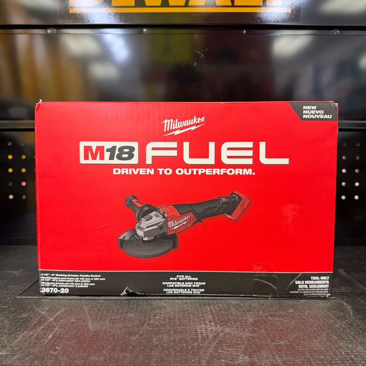 Milwaukee 3670-20 M18 FUEL 4-1/2"–6" Braking Grinder, Paddle Switch (Tool-Only)