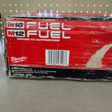 Milwaukee M18 FUEL / M12 FUEL 2-Tool Combo Kit — 1/2" Mid-Torque Impact Wrench + 3/8" High Speed Ratchet w/ Batteries (3890-22)