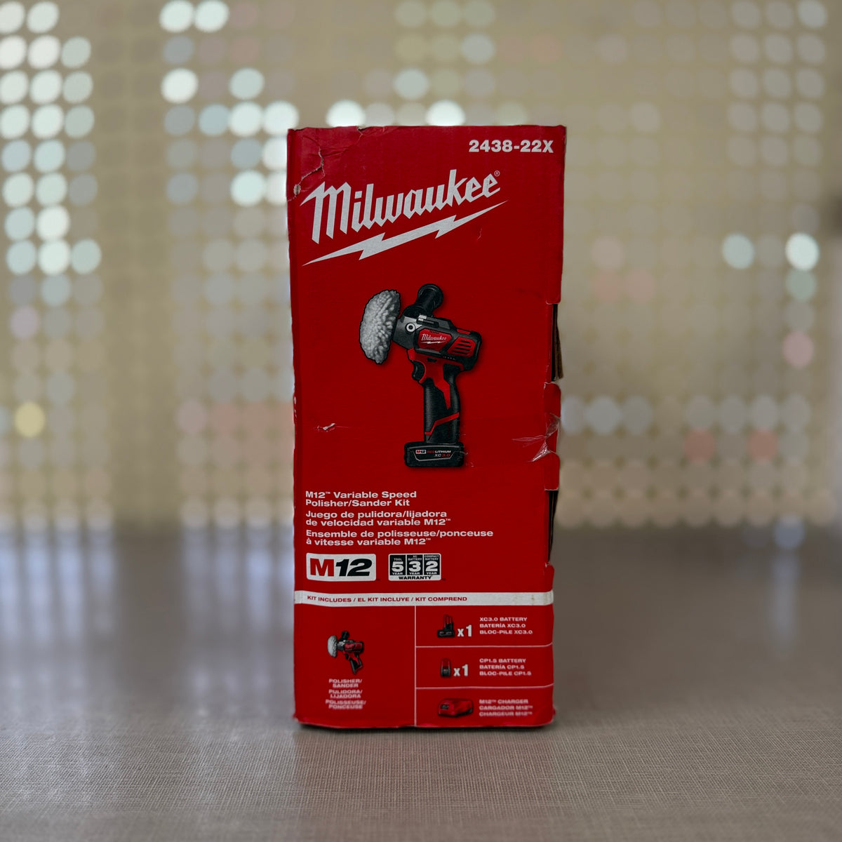 Milwaukee 2438-22X M12 Variable Speed Polisher/Sander Kit w/ 2 Batteries