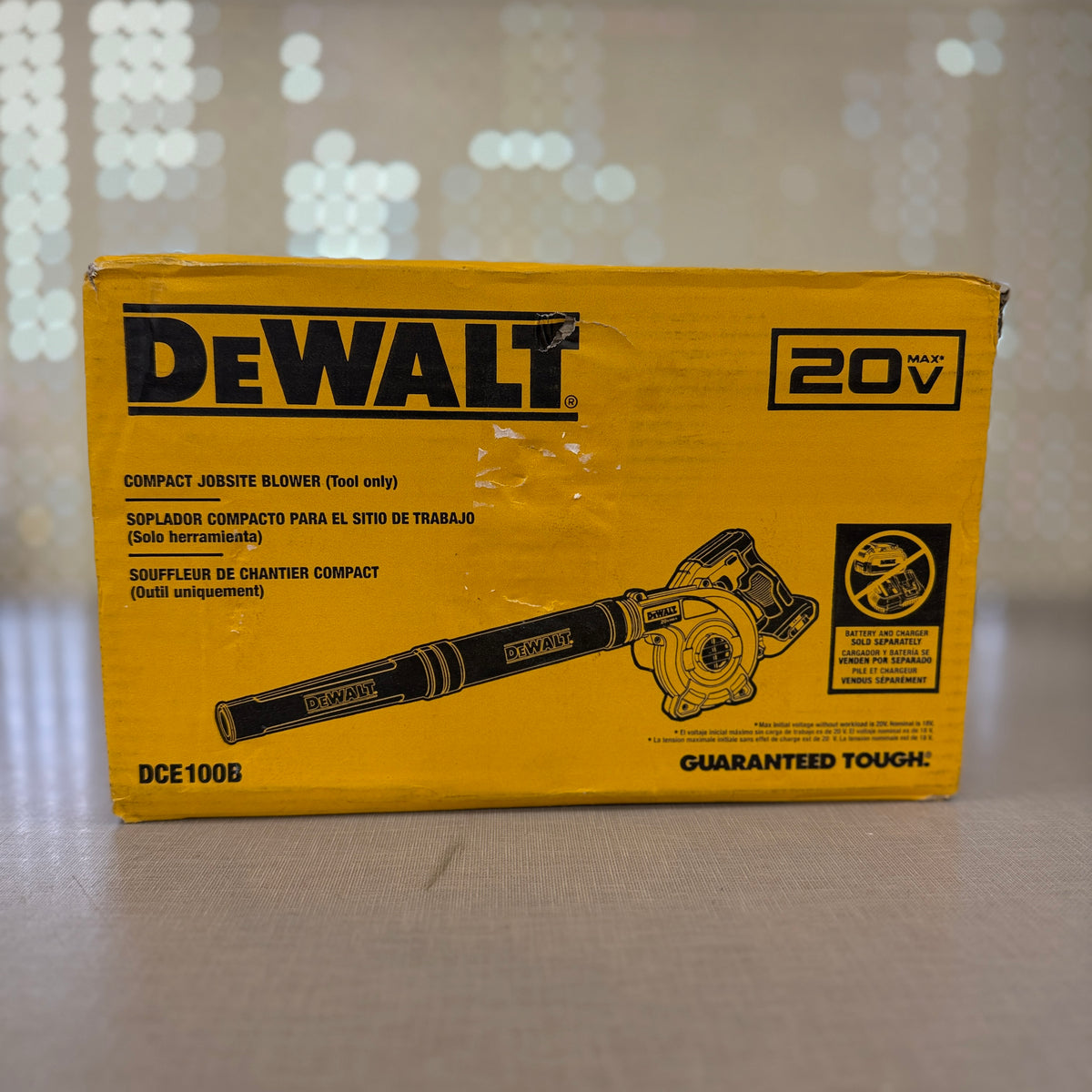 DEWALT DCE100B 20V MAX Compact Jobsite Blower (Tool Only) 100 CFM 180 MPH