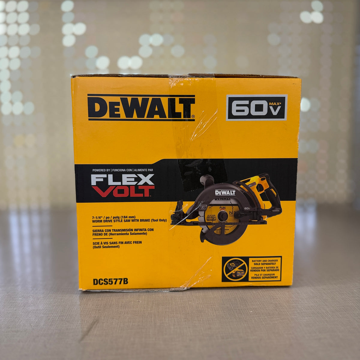 DEWALT DCS577B 60V MAX FLEXVOLT 7-1/4 in. Worm Drive Style Circular Saw w/ Brake (Tool Only)
