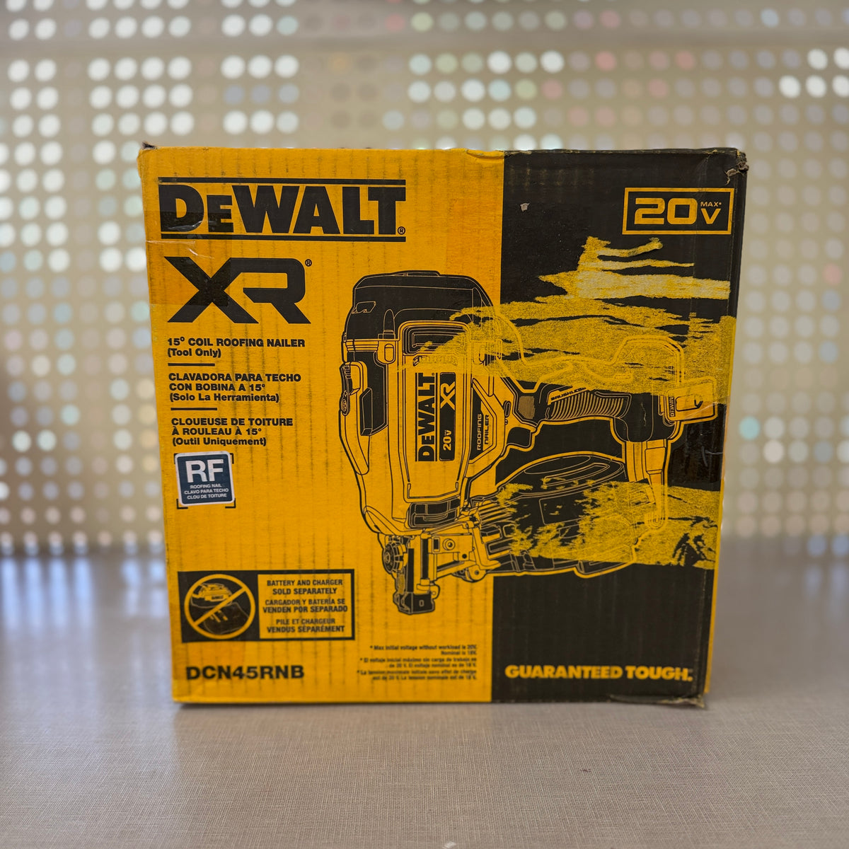 DEWALT DCN45RNB 20V MAX XR 15 Degree Coil Roofing Nailer (Tool Only)