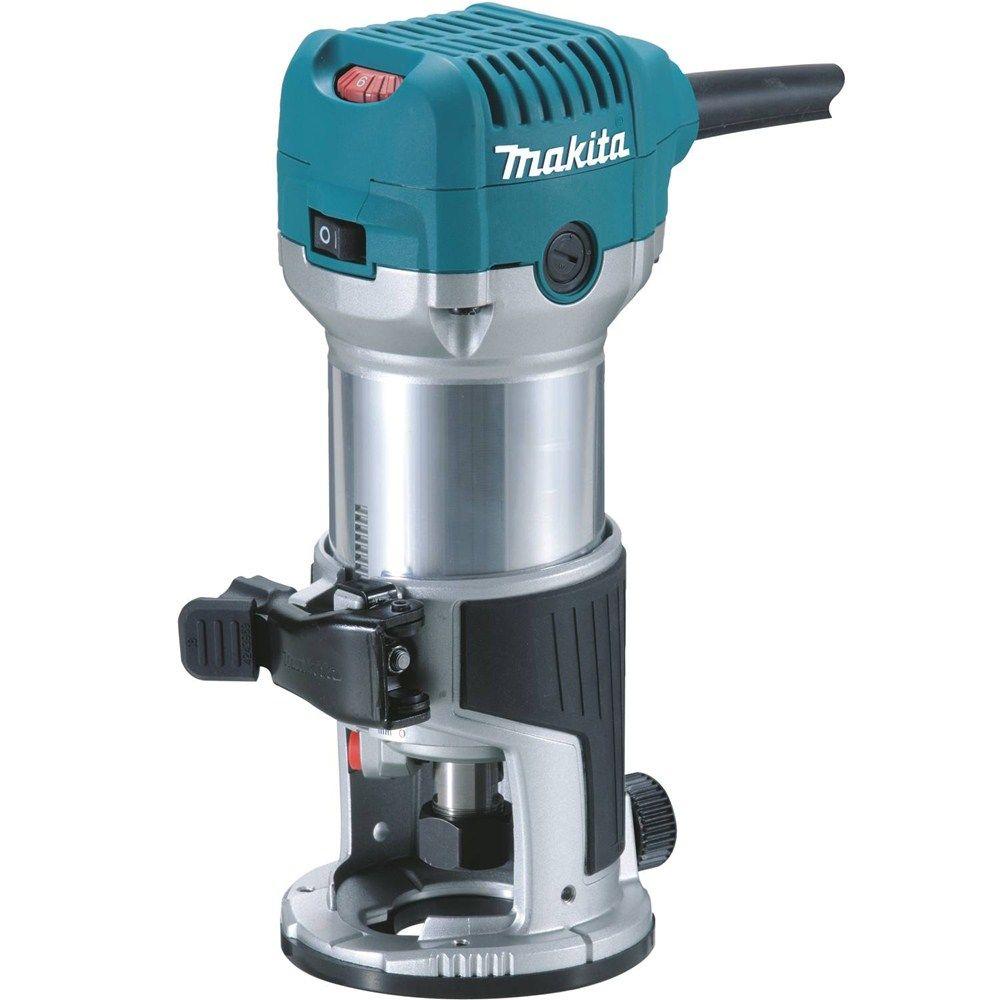 Makita RT0701C 1-1/4 HP compact router, factory serviced, front view
